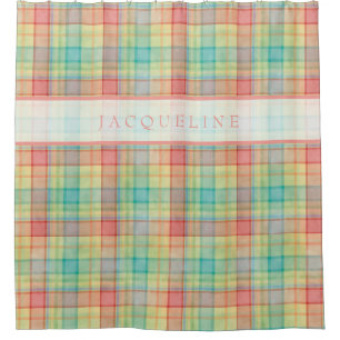 Modern Bright Colour Plaid Watercolor Pattern Name