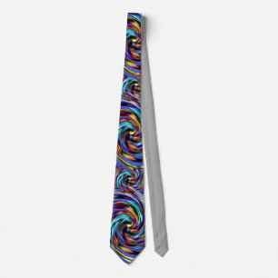 Modern Bright Colour Swirled Pattern Abstract Tie