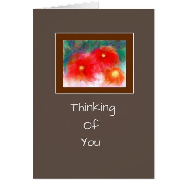 Modern Bright Flowers Bereavement/ Get Well Card (Front)
