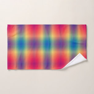 Modern Bright Multi Colored Pattern  Hand Towel