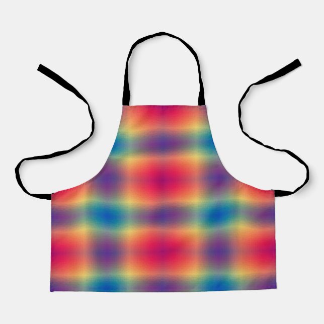 Modern Bright Multi Coloured Pattern  Apron (Front)