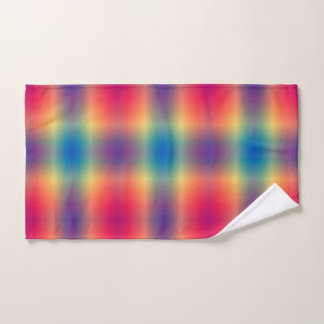 Modern Bright Multi Coloured Pattern Hand Towel