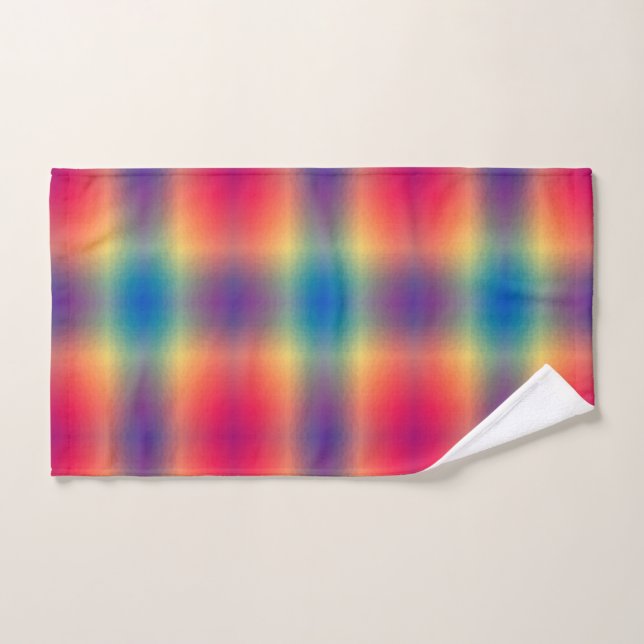 Modern Bright Multi Coloured Pattern  Hand Towel (Hand Towel)