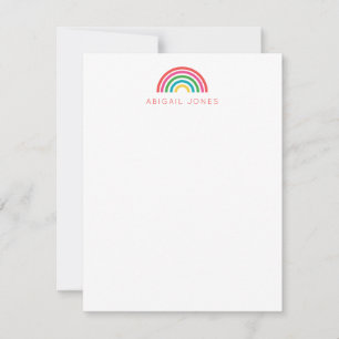 Modern Bright Rainbow Personalized Kids Card