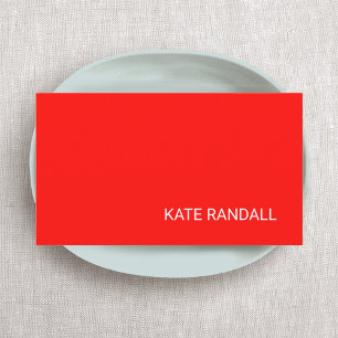 Modern Bright Red Professional Networking Business Card