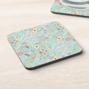 Modern Bright Romantic Pattern Coaster