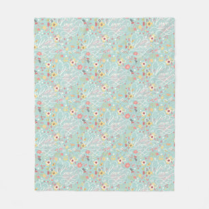 Modern Bright Romantic Pattern Fleece Blanket