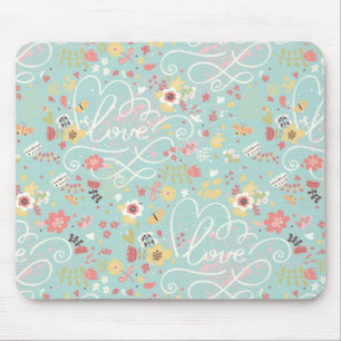 Modern Bright Romantic Pattern Mouse Pad