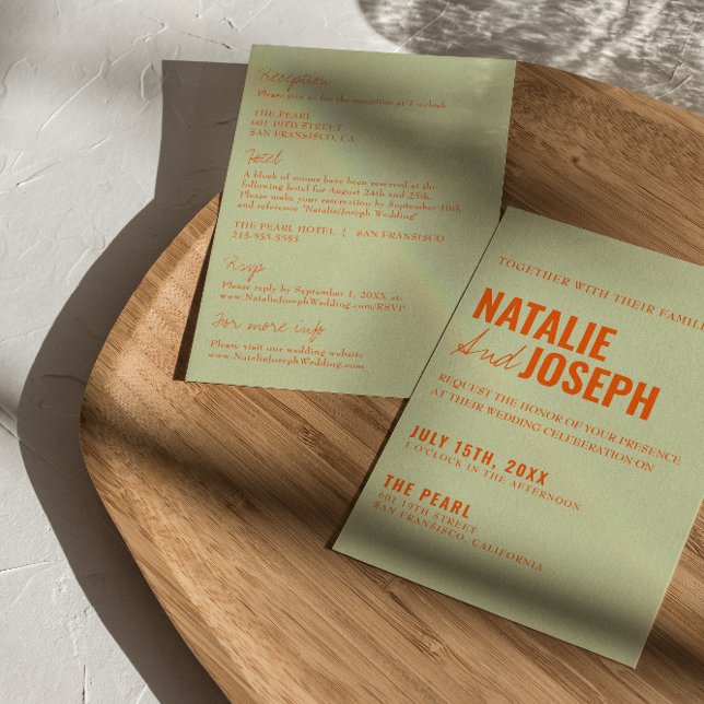 Modern Bright Stylish Colourful All In One Wedding Invitation (Creator Uploaded)