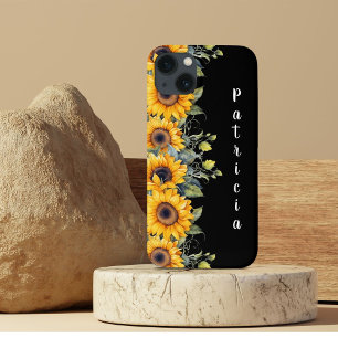 Modern Bright Sunflowers Yellow iPhone 13 Case