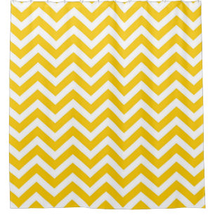Modern Bright Yellow and White Chevron Stripes