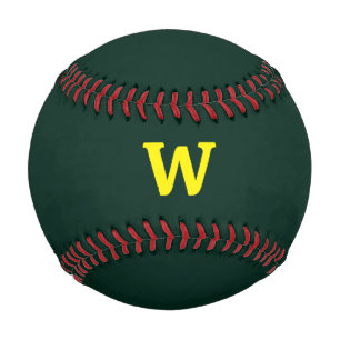 Modern bright yellow initial lettering  baseball