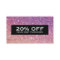 MODERN BRONZE-PURPLE OMBRE GLITTER Coupon Card