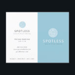 Modern Broom Logo Blue Cleaning Service Leaflet Flyer<br><div class="desc">This simple and modern cleaning service leaflet/flyer features a slate blue background with a broom logo. Personalize it for your needs. Perfect for maids or home and office cleaning professionals. Change the colour of the oval and personalize for your needs. You can find matching products at my store.</div>