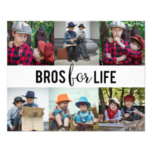 Modern Bros for Life Brothers Photo Collage Custom Print