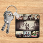 Modern Brother Best Friends Dark Photo Collage Keychain<br><div class="desc">Modern Dark Brothers Best Friends Photo Collage is a seven photo collage for brothers. It can be gifted on Brother's birthday,  Friendship day or Christmas.</div>