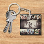 Modern Brother Best Friends Dark Photo Collage Keychain<br><div class="desc">Brothers can often develop a special bond that goes beyond just being siblings, they can become best friends. Growing up together and sharing similar experiences can create a unique connection. Brothers can confide in each other, have each other's back, and share common interests. They can provide emotional support and encouragement...</div>
