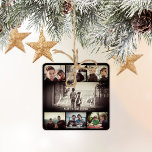Modern Brother Best Friends Dark Photo Collage  Metal Ornament<br><div class="desc">Modern Dark Brothers Best Friends Photo Collage is a seven photo collage for brothers. It can be gifted on Brother's birthday,  Friendship day or Christmas.</div>