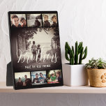Modern Brother Best Friends Dark Photo Collage Plaque<br><div class="desc">Brothers can often develop a special bond that goes beyond just being siblings, they can become best friends. Growing up together and sharing similar experiences can create a unique connection. Brothers can confide in each other, have each other's back, and share common interests. They can provide emotional support and encouragement...</div>