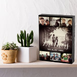 Modern Brother Best Friends Dark Photo Collage Wooden Box Sign<br><div class="desc">Brothers can often develop a special bond that goes beyond just being siblings, they can become best friends. Growing up together and sharing similar experiences can create a unique connection. Brothers can confide in each other, have each other's back, and share common interests. They can provide emotional support and encouragement...</div>
