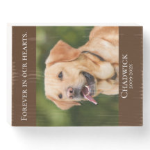Modern Brown Add Photo Pet Memorial 