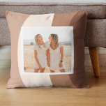 Modern Brown and Beige  Shapes | Photo  Throw Pillow<br><div class="desc">Modern Brown and Beige  Shapes | Photo</div>