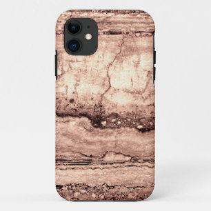 Modern brown beige sepia burnt orange granite  iPhone 11 case