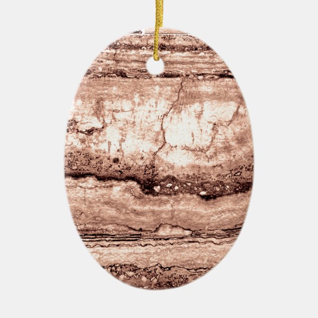 Modern brown beige sepia burnt orange granite  ceramic ornament (Front)