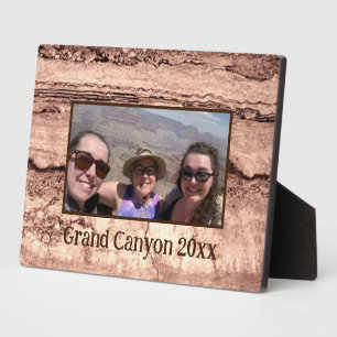 Modern brown beige sepia burnt orange granite  plaque