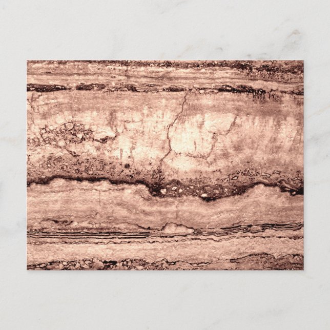 Modern brown beige sepia burnt orange granite  postcard (Front)