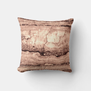 Modern brown beige sepia burnt orange granite  throw pillow