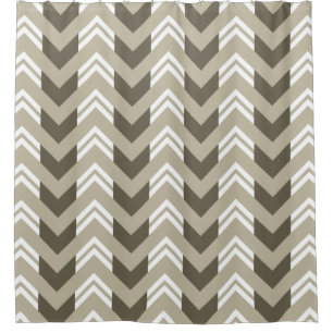 Modern Brown, Beige, White Chevron Pattern
