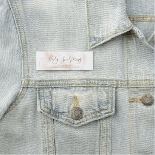 Modern Brown Body sculpting contouring tanning Name Tag