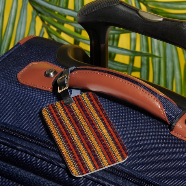 Modern Brown Boho  Luggage Tag (Front Insitu 1)