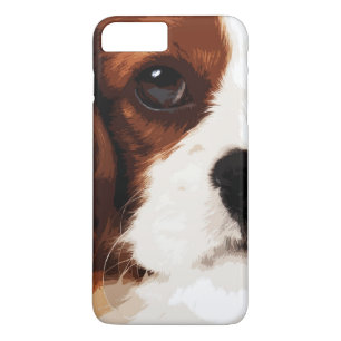 modern brown Cavalier King Charles Spaniel Case-Mate iPhone Case