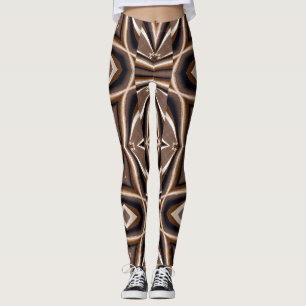 Modern brown colour classic "Ratti_Creative_Arts" Leggings