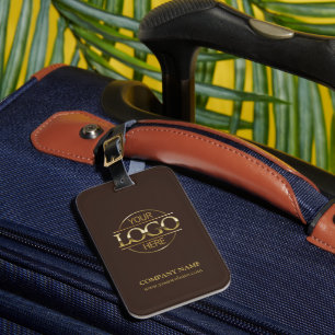 Modern Brown Corporate Company Business Logo Luggage Tag