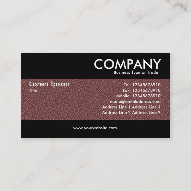 Modern - Brown Embossed Texture Business Card (Front)