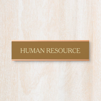 Modern brown Faux Gold Office Room Department Door Sign