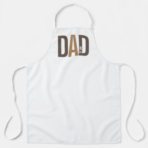 Modern Brown Personalized Dad Established Apron