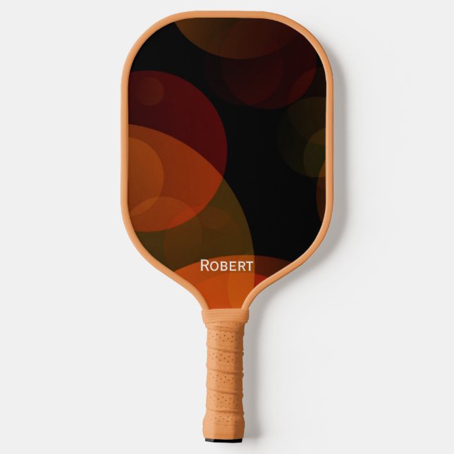 Modern Brown Personalized Script Name Pickleball Paddle (Back)