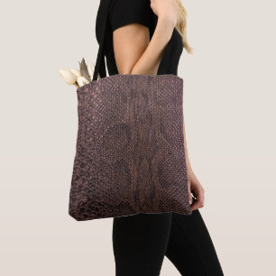 Modern Brown Snakeskin Pattern  Tote Bag