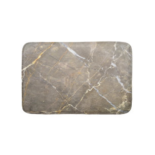 Modern Brown Stone, Marble Pattern Bath Mat
