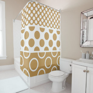 Modern Brown & White Layered Circular Pattern