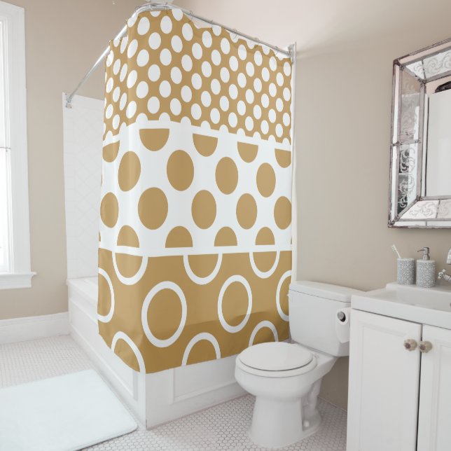 Modern Brown & White Layered Circular Pattern (In Situ)