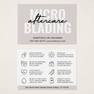 Modern Brows Aftercare PMU Brow Instructions Card