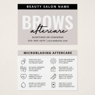 Modern Brows Aftercare PMU Brow Instructions Card