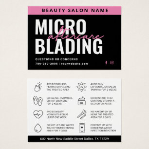 Modern Brows Aftercare PMU Brow Instructions Card