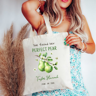 Modern Brunch Greenery Perfect Pear Bridal Shower  Tote Bag