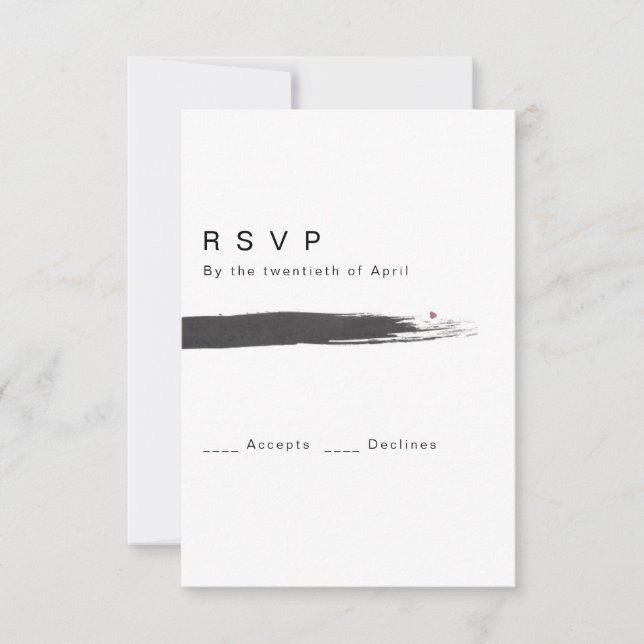 Modern Brush RSVP Card (Front)